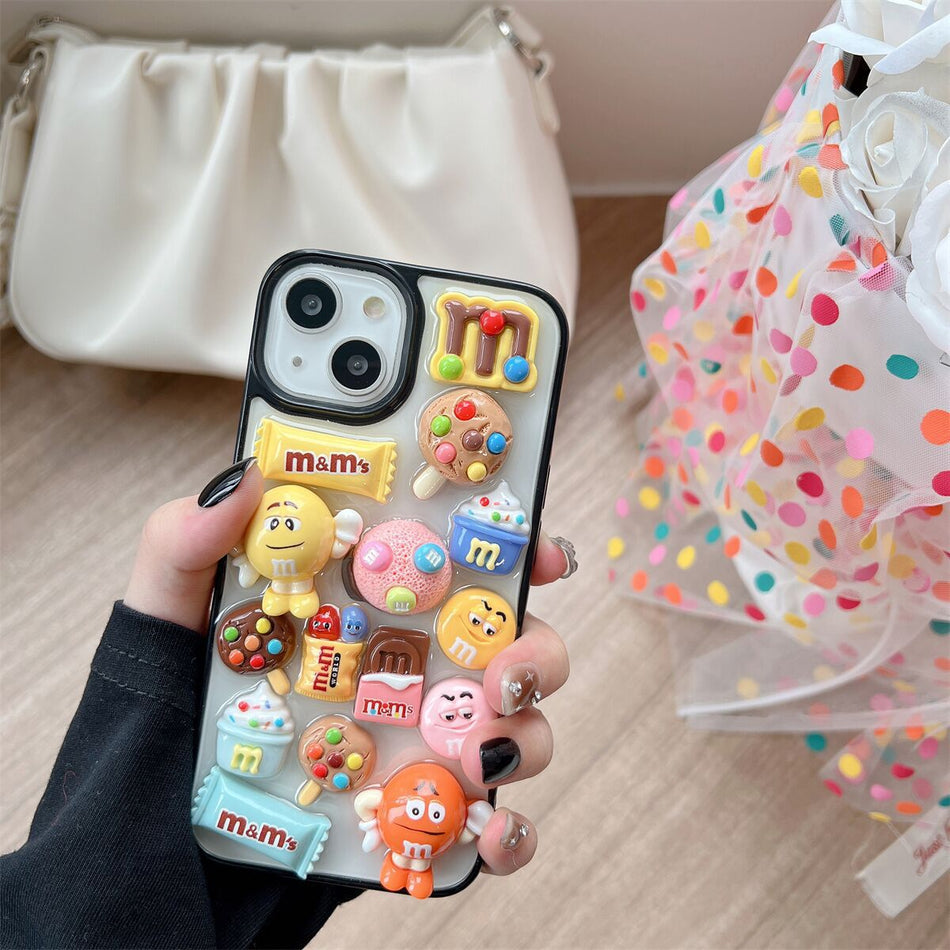 Cartoon Chocolate Epoxy Phone Case for iPhone Series