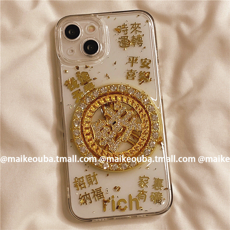 Luxury Money Pattern Turntable Phone Case for iPhone Series
