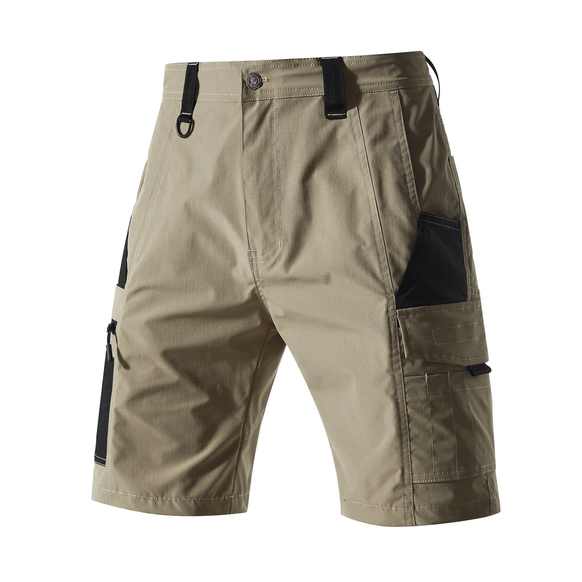 Men's Multi-Pocket Cargo Shorts Casual Outdoor Travel Wear in Gray