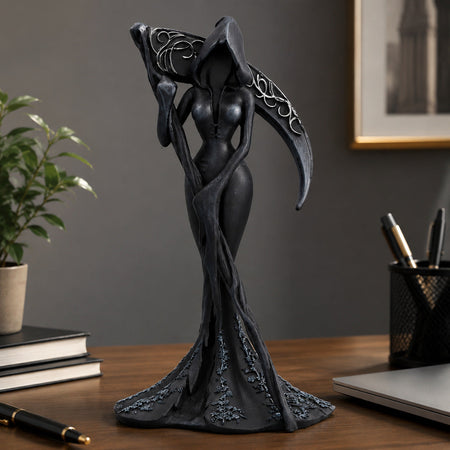 Gothic statue—death Handmade Ceramic Gothic Figurines Halloween Decorative Statues