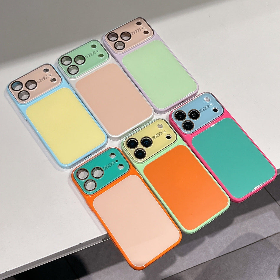 Candy Color Spliced Anti-Drop Phone Case for iPhone Series