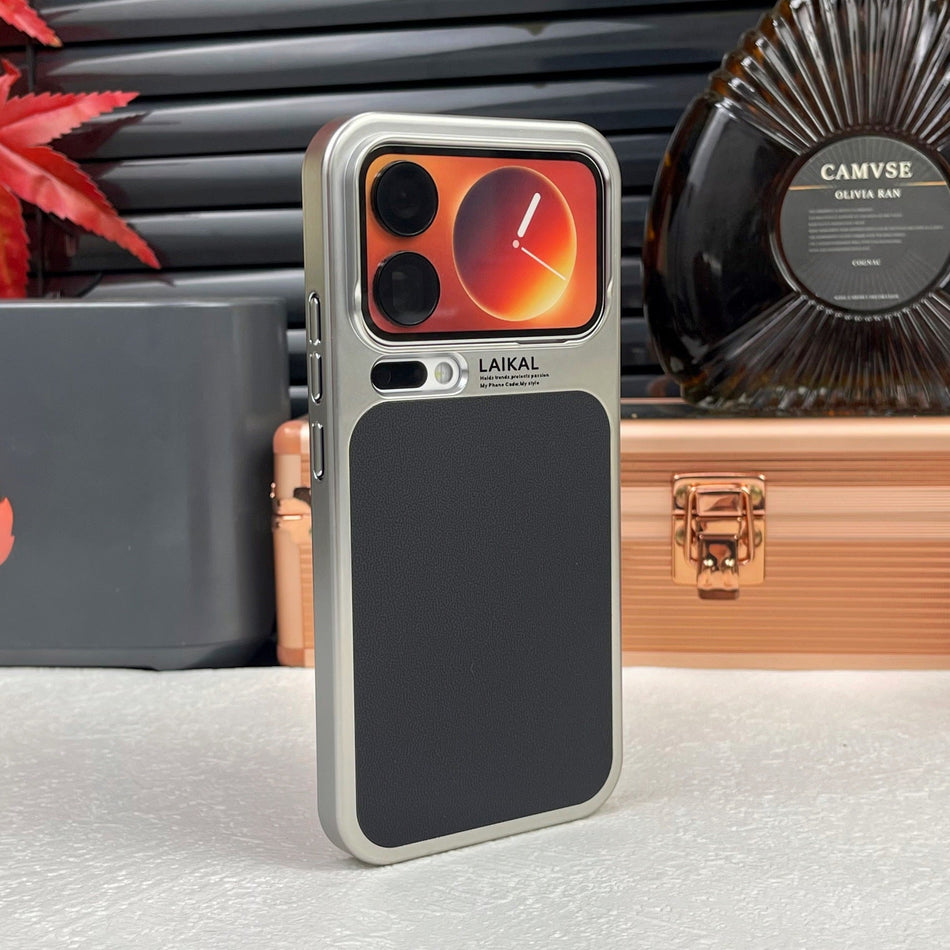 Electroplated Leather Texture Shockproof Phone Case for Xiaomi