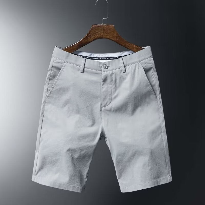 Men's Cotton Cargo Shorts Straight Fit Casual Summer Wear in Blue