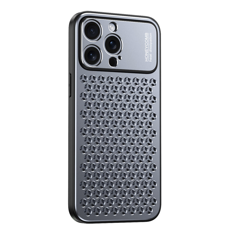 Titanium metal heat dissipation anti-drop phone case for iphone series