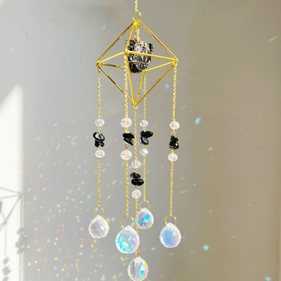 Crystal Suncatcher Wind Chime Pendant Home Garden Decor 8Pc