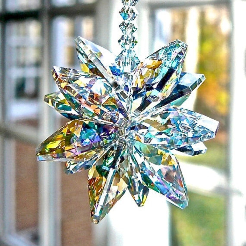 Crystal Snowflake Sun Catcher Car Pendant Hanging Charm Decor