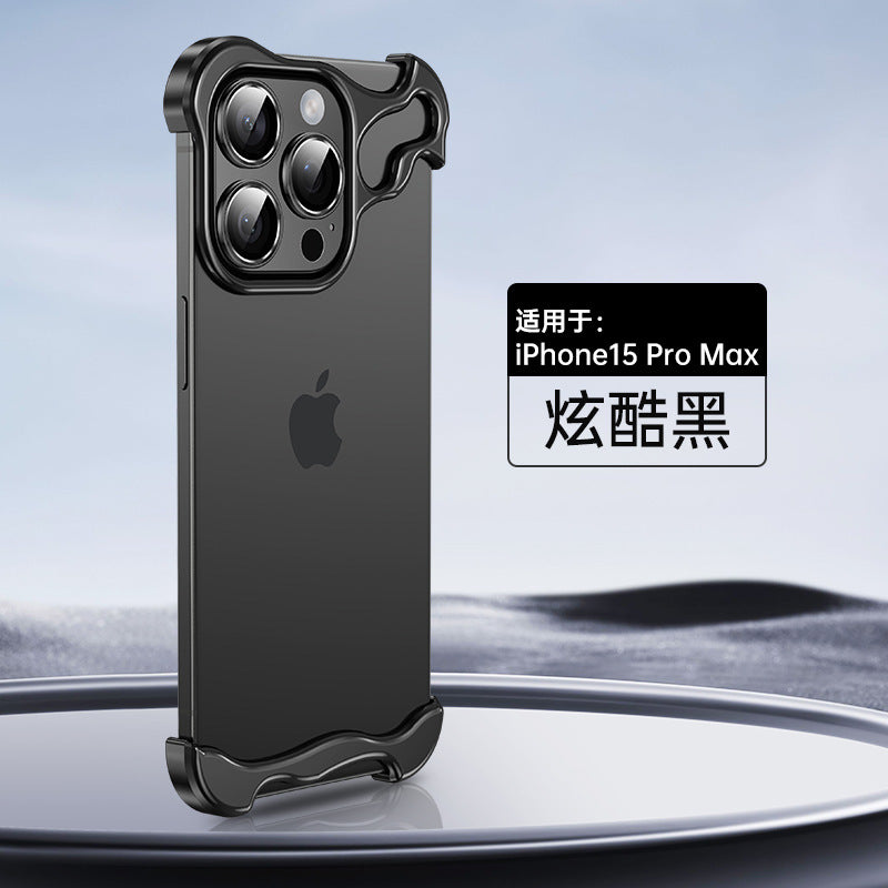 Metal Corner Protection Phone Case with Lens Film for iPhone