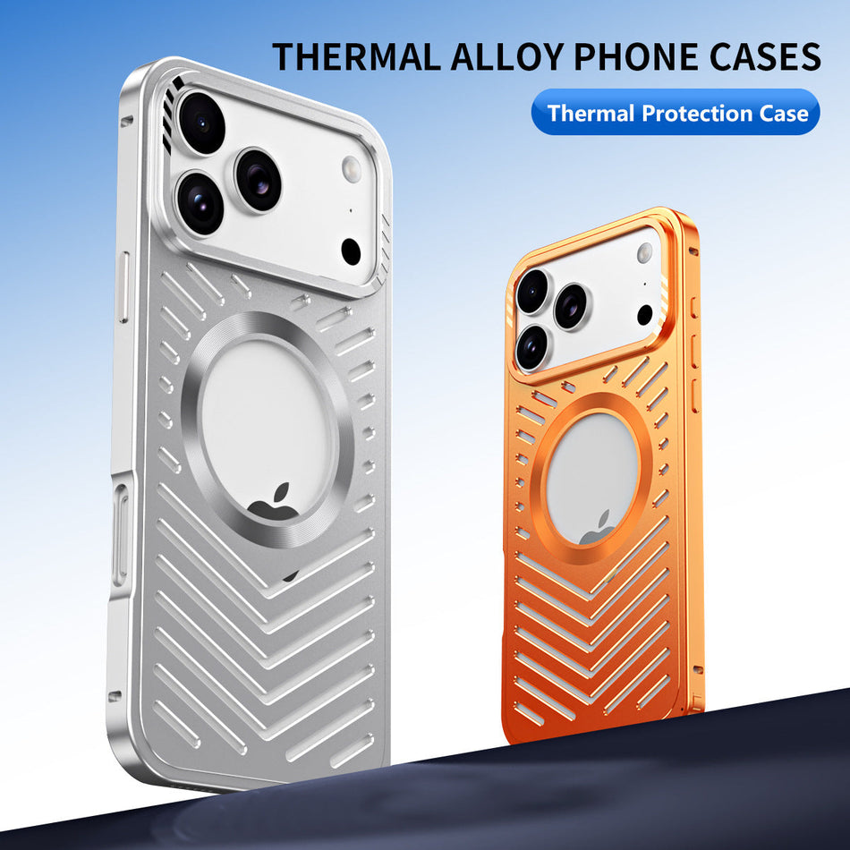 All-Metal Magnetic Hollow Phone Case for iPhone Series