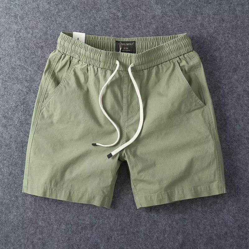Men's Cotton Cargo Shorts Loose Fit Casual Summer Workwear in Black