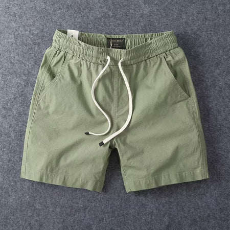 Men's Cotton Cargo Shorts Loose Fit Casual Summer Workwear in Black