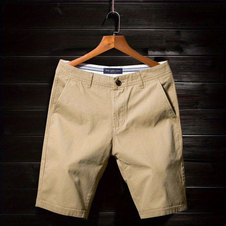 Men's Breathable Cotton Cargo Shorts Loose Fit Summer Wear in Gray Blue