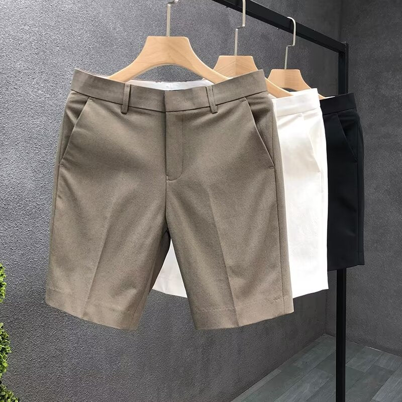 Men's Lightweight Casual Shorts Straight Fit Summer Essential in Black