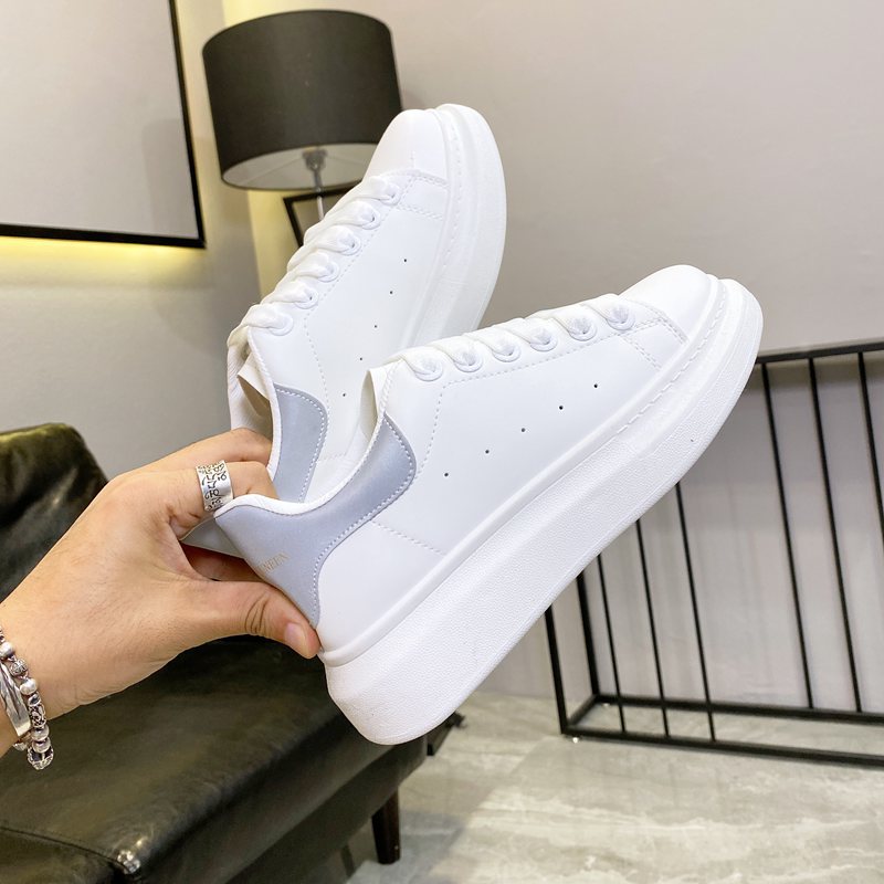 Women's Thick Sole Height Increasing White Sneakers
