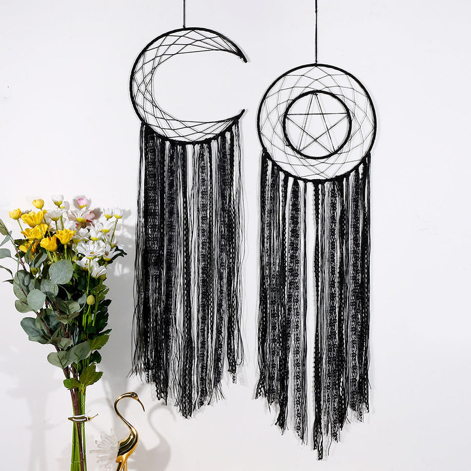 Black Tassel Dream Catcher Wind Chime Home Wall Hanging Decor