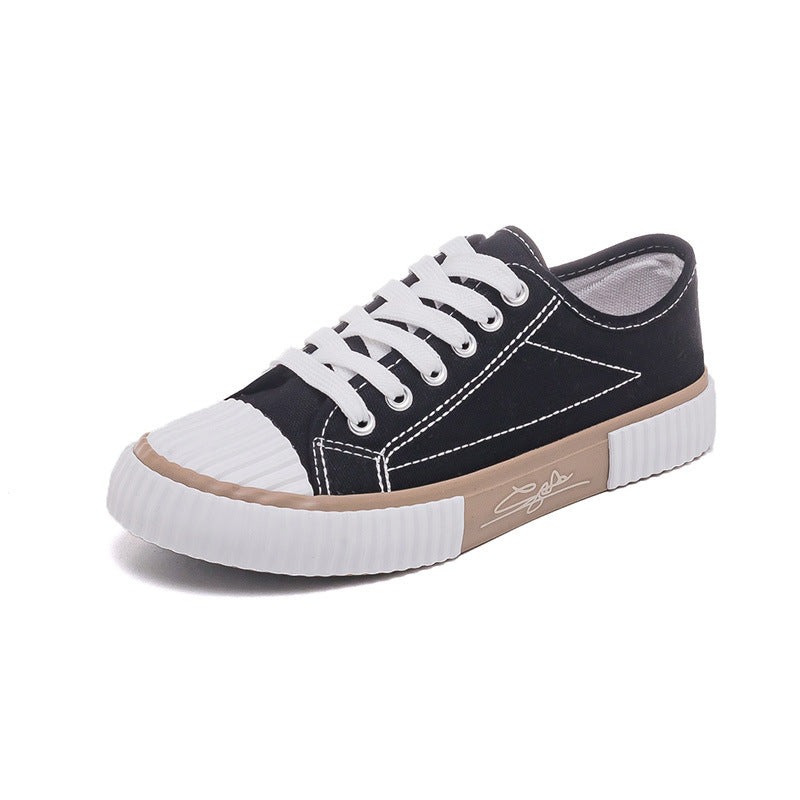 Women's Lace-Up Canvas Sneakers Breathable Casual Shoes