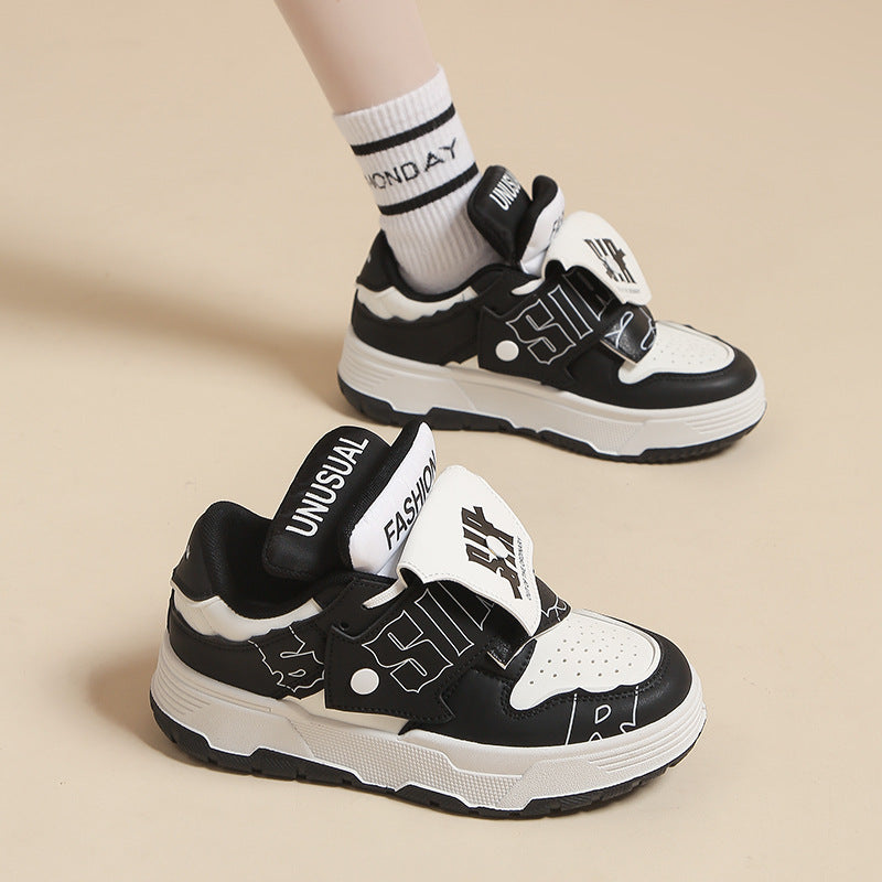 Women's Thick Sole Bread Sneakers Color Block Casual Shoes