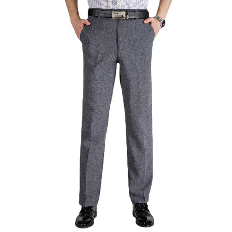 Men's Straight-Leg Business Casual Trousers Comfort Fit