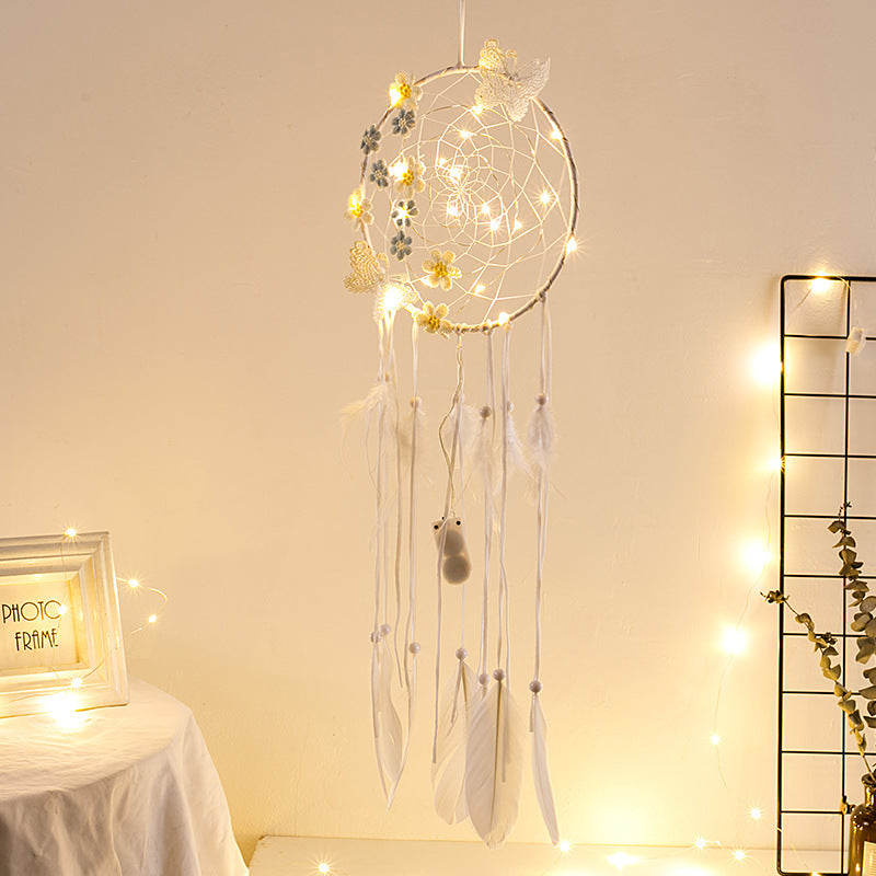 Feather Dream Catcher Wall Hanging Boho Home Decor 2Pc