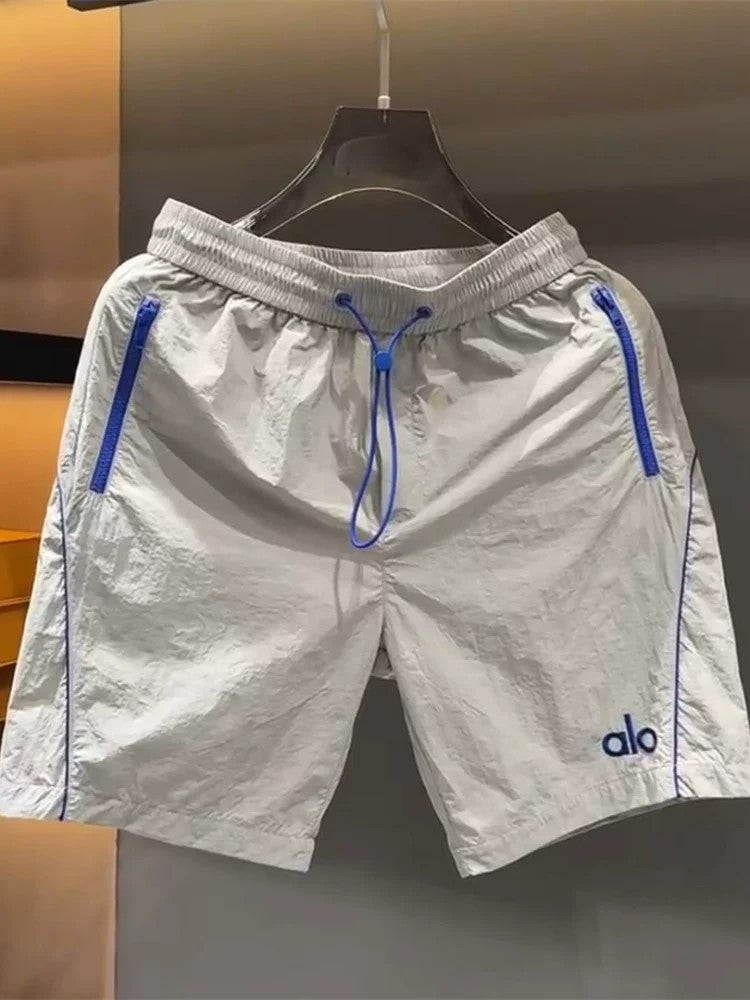 Men's Quick-Dry Color Block Sports Shorts Casual Beach Shorts