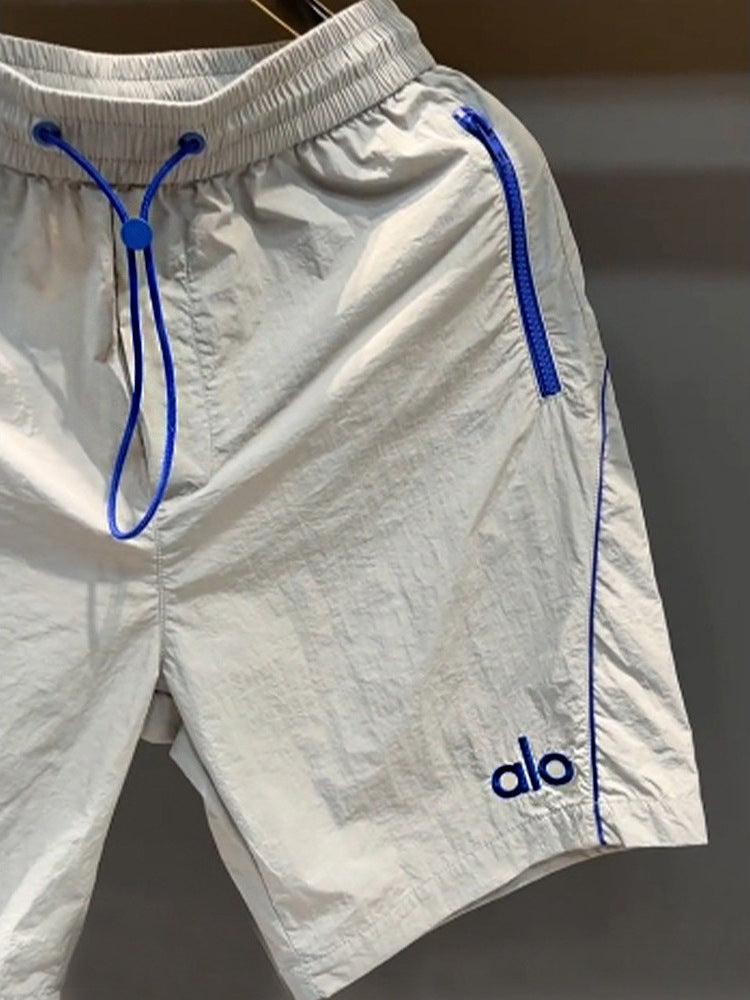 Men's Quick-Dry Color Block Sports Shorts Casual Beach Shorts