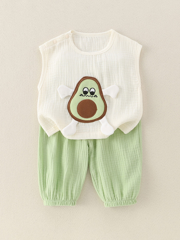 Baby Girls Pure Cotton Summer Two-Piece Set