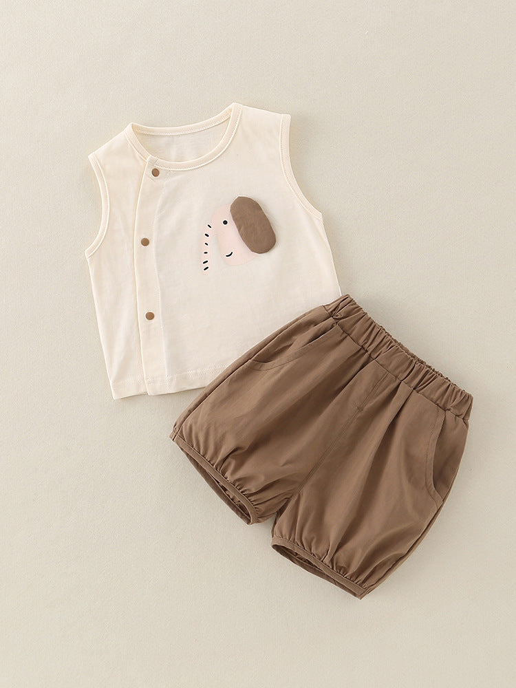 Baby Boys Korean Style Pure Cotton Summer Set