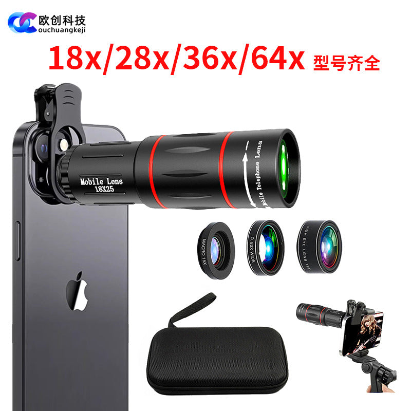 18X Telephoto Mobile Phone Lens Monocular Telescope HD