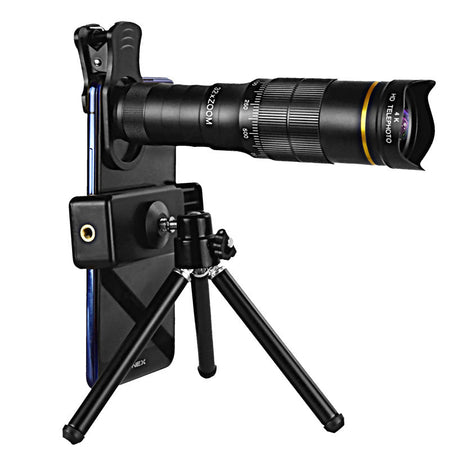 32X Metal Telephoto Mobile Phone Lens HD Zoom Monocular in Gold