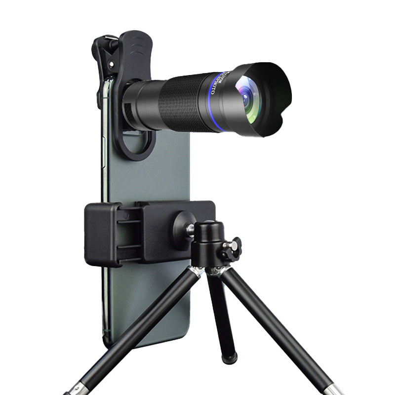 36X Telephoto Mobile Phone Lens High Power Monocular Telescope in Blue