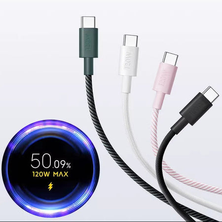 120W Braided Type-C Fast Charging Cable for Xiaomi Devices