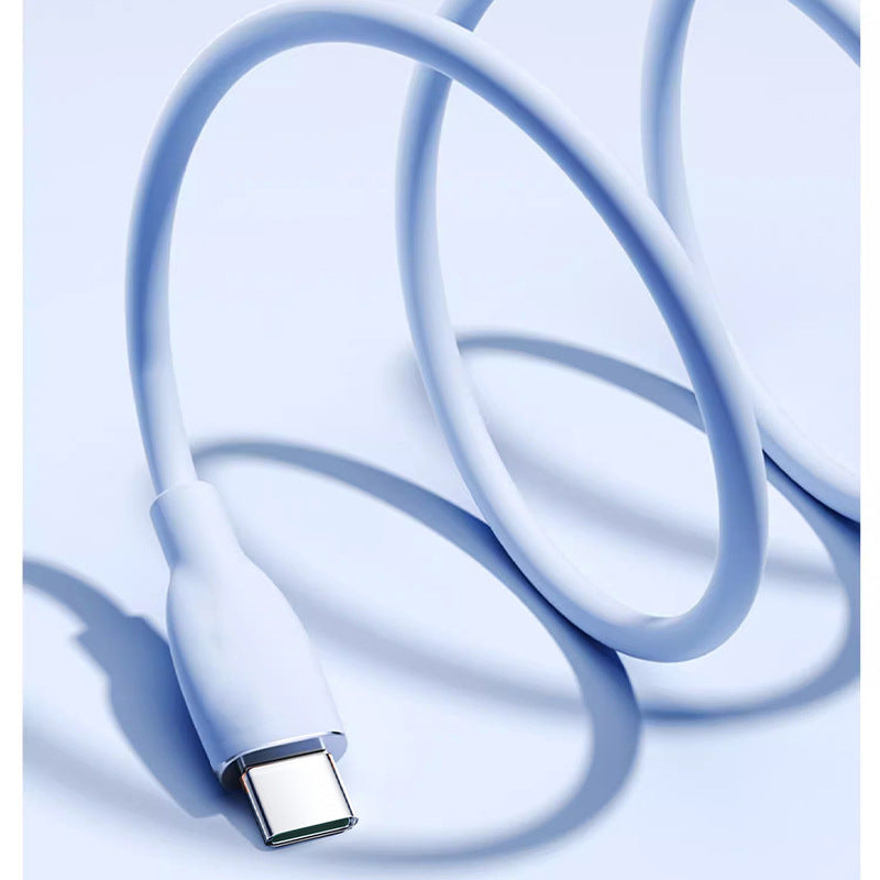 100W Liquid Silicone Type-C Fast Charging Cable for Huawei in Blue