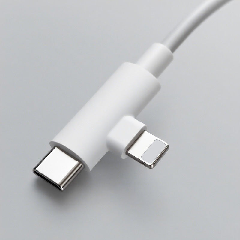 120W 2-in-1 Fast Charging Cable with Type-C and Lightning