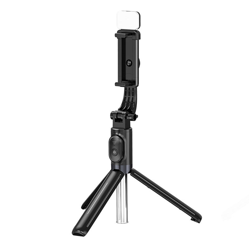 Z8S Mini Bluetooth Selfie Stick Desktop Tripod with Light in Black