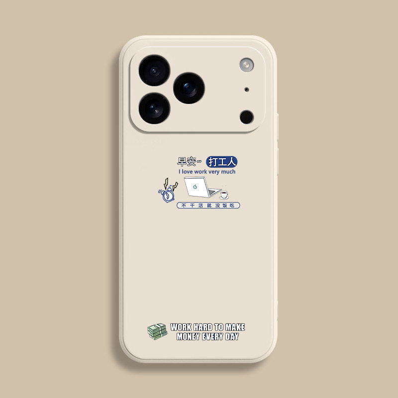 White iphone liquid silicone case with full body drop protection