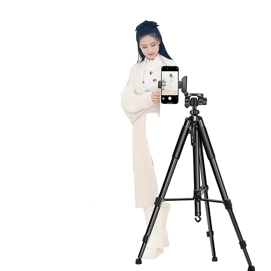 Heavy-Duty Carbon Steel Live Broadcast Mobile Phone Tripod Stand