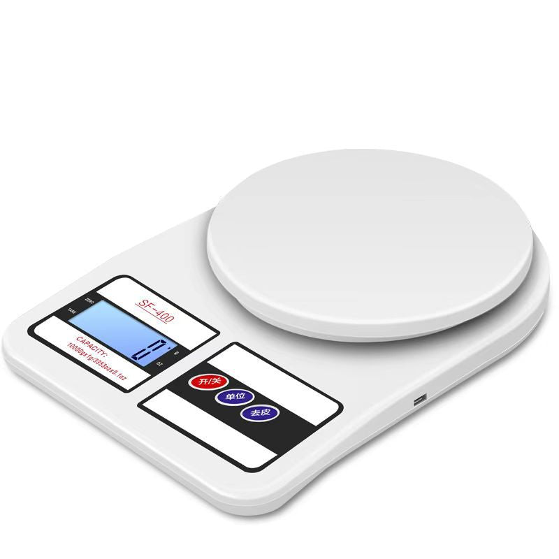Precision Digital Kitchen Scale for Baking and Food Measuring in white, 10kg
