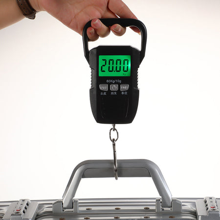 Rechargeable Portable Hook Scale for Home and Travel in black
