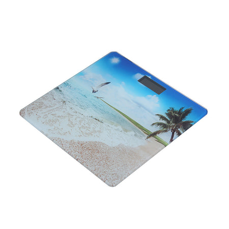 Glass Panel Digital Kitchen Scale with UV Printed Acrylic Design