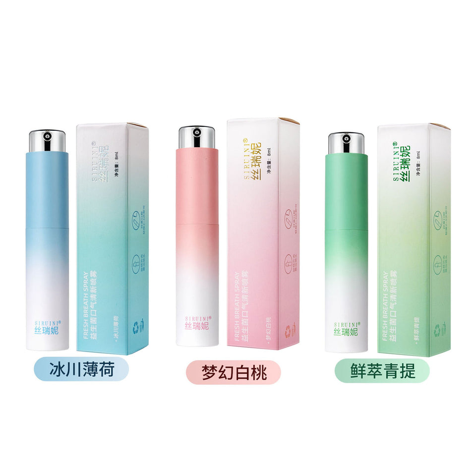 Fruit Flavor Portable Mouth Freshener Spray Fresh Breath Oral