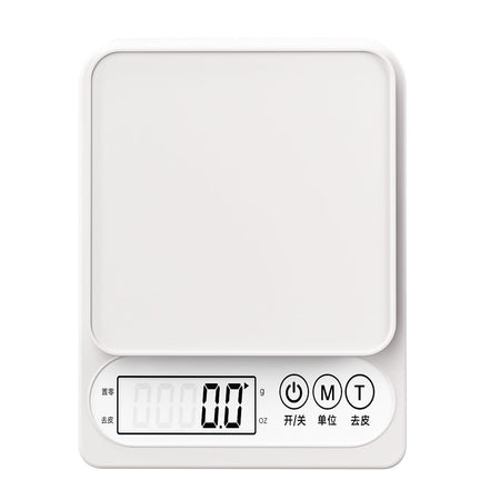 High Precision Digital Kitchen Scale for Baking and Food in ivory white, 5kg/0.1g