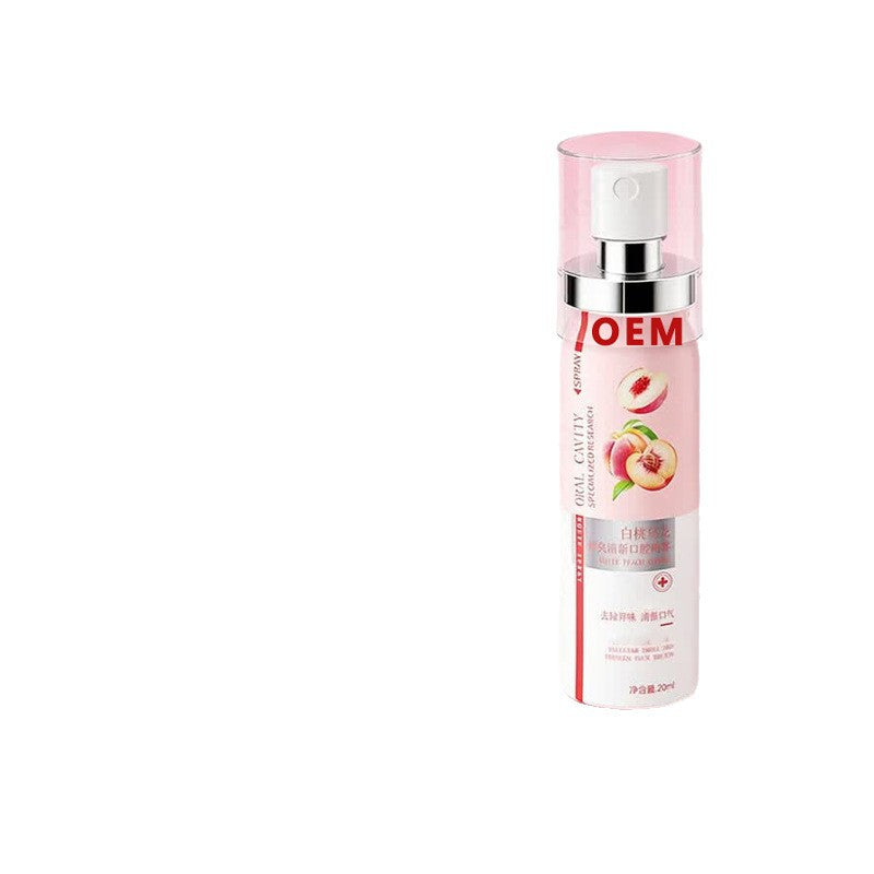 Peach Probiotic Mouth Spray Breath Freshener Long-Lasting Portable