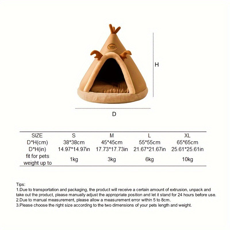 Polyester Fiber Pet Tent Dog and Cat House for Indoor Use