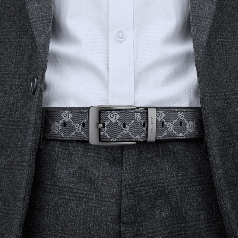 King Paul Genuine Leather Pin Buckle Belt for Men
