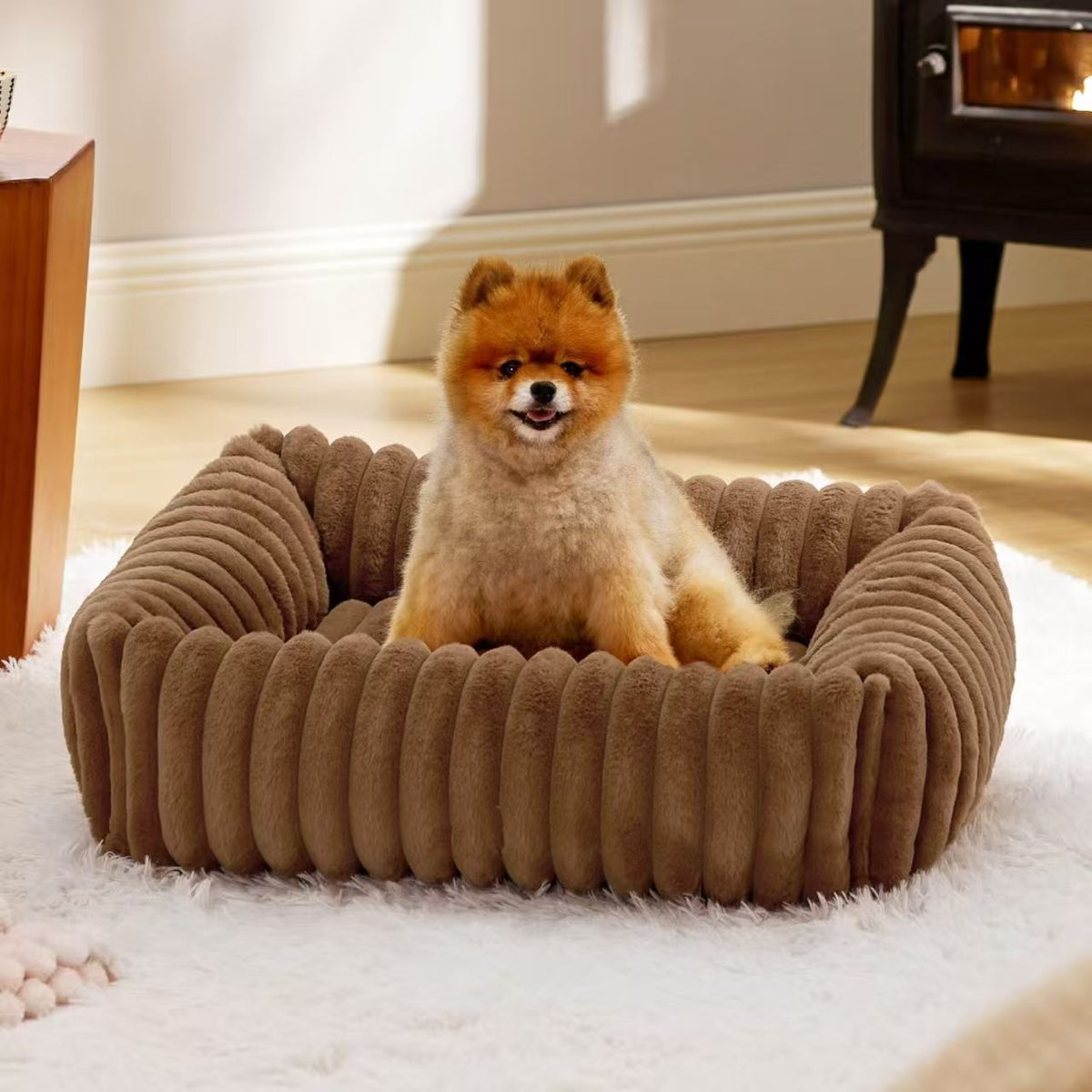 All Seasons Soft Velvet Pet Bed for Small Dogs and Cats