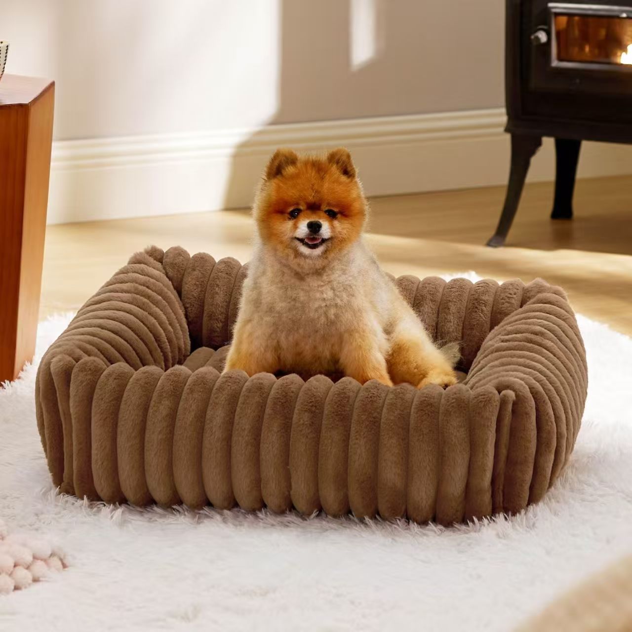 All Seasons Soft Velvet Pet Bed for Small Dogs and Cats