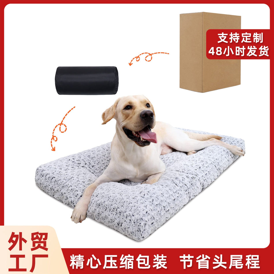 Rose Velvet Bite-Resistant Pet Mat for Dogs and Cats All Seasons