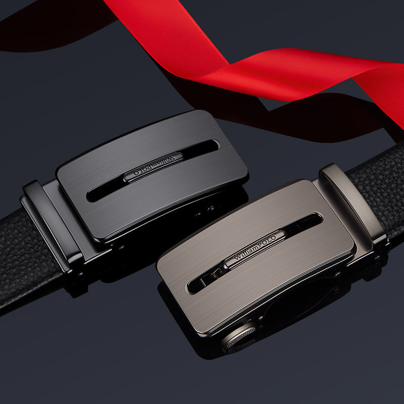 William Polo Top-Grain Cowhide Belt with Automatic Buckle