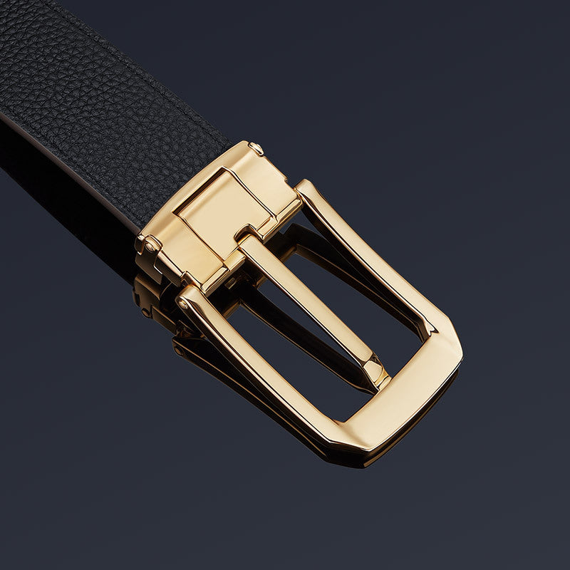 William Polo Top-Grain Cowhide Pin Buckle Leather Belt
