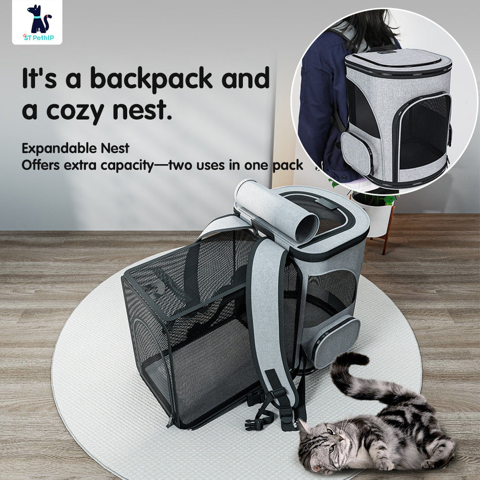 Portable Pet Backpack Carrier for Small Dogs and Cats Travel
