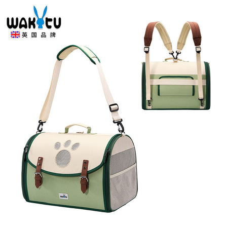 Multi-Functional Outdoor Pet Backpack Carrier Large Capacity in green